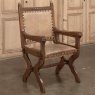 Antique Rustic Neogothic Armchair