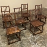 Set of 6 Rustic English Country Dining Chairs
