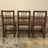Set of 6 Rustic English Country Dining Chairs