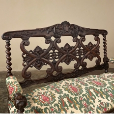 19th Century Renaissance Revival Louis XIII Style Sofa in Solid Oak