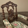 19th Century Renaissance Revival / Louis XIII Style Barley Twist Armchairs in Solid Oak