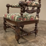 19th Century Renaissance Revival / Louis XIII Style Barley Twist Armchairs in Solid Oak