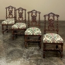 Set of Four 19th Century Renaissance Revival Louis XIII Style Barley Twist Side Chairs in Solid Oak