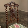 Set of Four 19th Century Renaissance Revival Louis XIII Style Barley Twist Side Chairs in Solid Oak