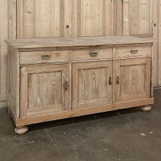 Antique Rustic French Buffet ~ Credenza in Stripped Pine