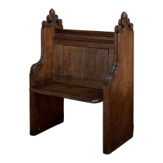 19th Century French Gothic Bench ~ Choir Stall
