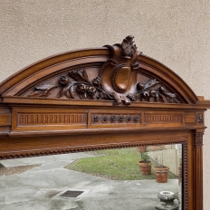Grand 19th Century French Napoleon III Neoclassical Walnut Mirror