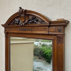 Grand 19th Century French Napoleon III Neoclassical Walnut Mirror