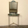 Mid-Century Brass and Glass Empire Style Console with Mirror