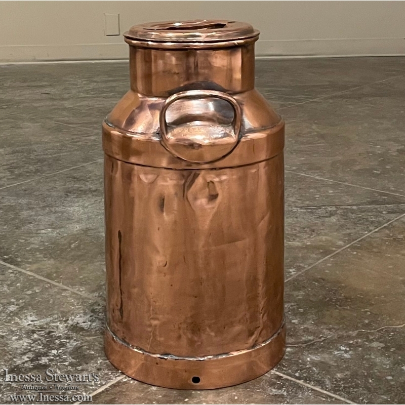 Antique Copper Milk Can