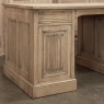 Antique French Gothic Executive Desk in Stripped Oak