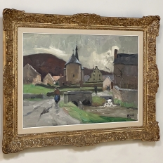 Antique Framed Oil Painting on Canvas by Jean-Baptiste Scoriel (1883-1956)