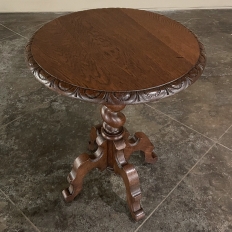 Antique Renaissance Round End Table ~ Gueridon