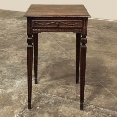 Antique Country French Neoclassical Louis XVI End Table ~ Lamp Table