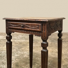 Antique Country French Neoclassical Louis XVI End Table ~ Lamp Table