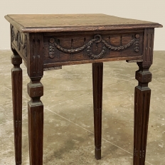 Antique Country French Neoclassical Louis XVI End Table ~ Lamp Table