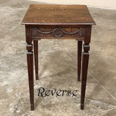 Antique Country French Neoclassical Louis XVI End Table ~ Lamp Table