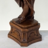 Antique Italian Hand-Carved Walnut Sculptural Table Lamp