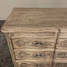 Antique Country French Stripped Oak Commode with Cabinet