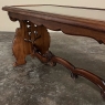 Antique French Renaissance Carved Coffee Table with Glass Top