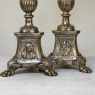 Pair 19th Century French Cast Brass Altar Candlesticks