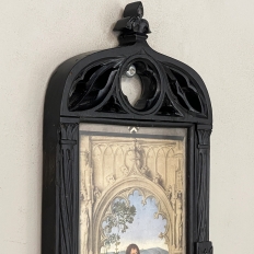 19th Century French Gothic Double-Sided Hand-Carved Frame