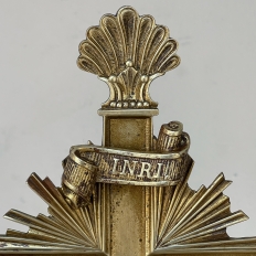 19th Century French Brass Crucifix