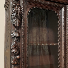 19th Century French Renaissance Hunt Bookcase