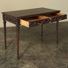 19th Century French Louis XVI Walnut Double-Faced Writing Table