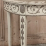 Antique Italian Neoclassical Painted Demilune Display Console