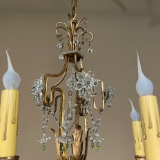 Antique Italian Brass & Crystal Chandelier from Venice