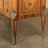PAIR Antique French Louis XVI Marble Top Marquetry Commodes