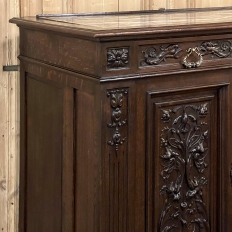 19th Century French Henri II Renaissance Revival Walnut Marble Top Buffet