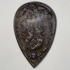 Antique Embossed Brass Decorative Wall Shield