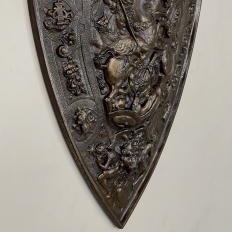 Antique Embossed Brass Decorative Wall Shield