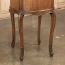 Pair Antique Country French Louis XV Round Nightstands