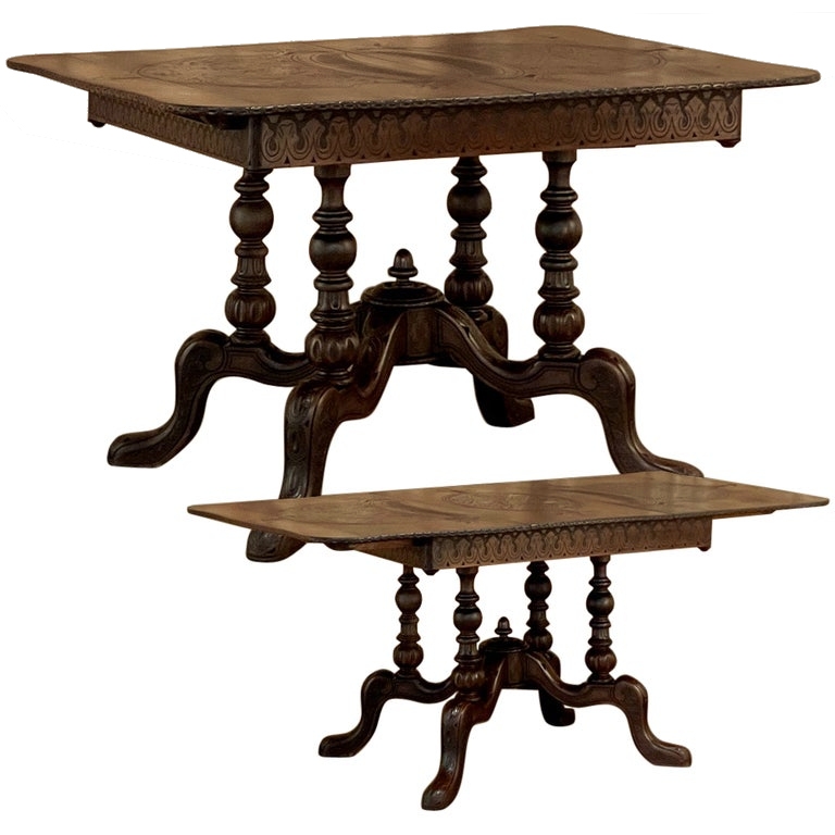 antique dining table 骨董家具 アンティーク 19th Century Dining Table by Horrix with Original Carved Leaf