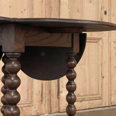 Antique Drop Leaf Spool Leg End Table