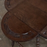 Antique Drop Leaf Spool Leg End Table