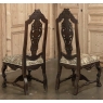 Pair Antique Italian Renaissance Side Chairs