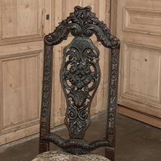 Pair Antique Italian Renaissance Side Chairs