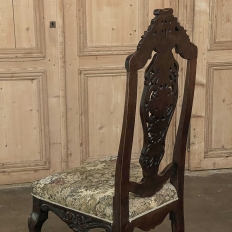 Pair Antique Italian Renaissance Side Chairs