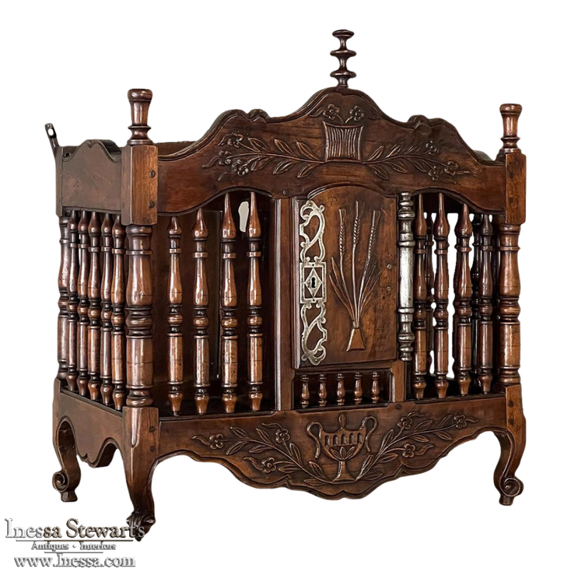 19th Century Country French Walnut Pannetiere ~ Breadbox