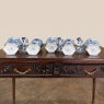 Set of Five 18th Century Hand-Painted Delft Vases including 3 Lidded Urns