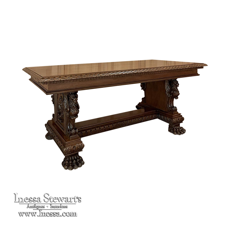 Antique Italian Renaissance Walnut Desk ~ Table
