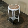 19th Century French Louis XVI Painted Marble Top End Table