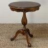 Antique Louis XV Walnut Round Lamp Table ~ End Table