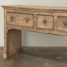 Early 19th Century Welsh Console ~ Sofa Table in Stripped Oak
