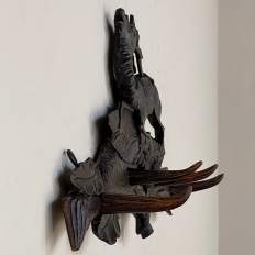 19th Century Black Forest Hand-Carved Hat Rack