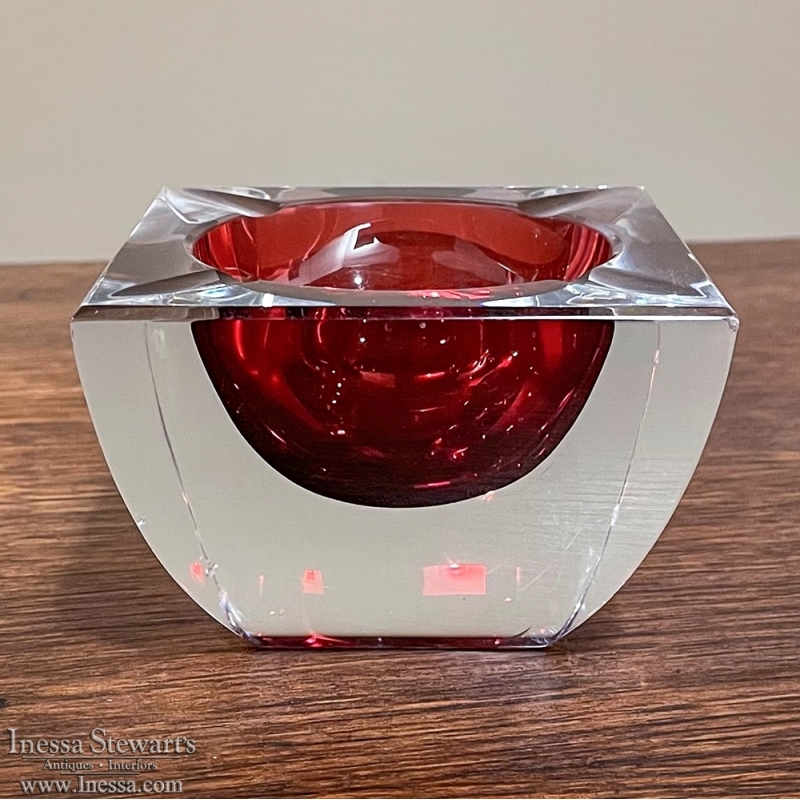 MidCentury Murano Glass Ashtray Paperweight